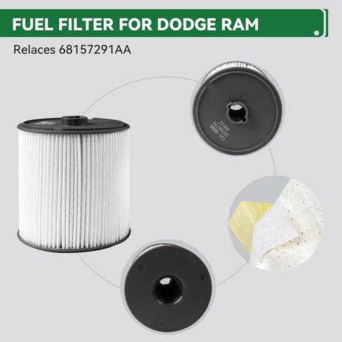 فلاتر الوقود لـ 6.6L Duramax Diesel TP1015، متوافقة مع 2017-2025 Chevy Silverado & GMC Sierra 2500HD 3500HD، يستبدل 23304096 13539108، مع أختام (قطعتان) in Kuwait