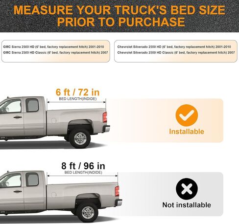 Autekcomma Xtra Duty Class 5 Trailer Hitch,Compatible with 2001-2010 Chevry Silverado,GMC Sierra 2500,6-Foot Bed,Tow Hitch 2-Inch Receiver,Multi-Fit Hitch to Receive Ball Mount with Hitch Covers.15302 in Saudi Arabia