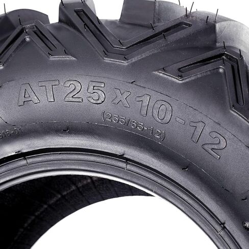 مجموعة Towallmark من 2 | إطارات 25x8-12 ATV/UTV 6PR لايحتاج، إطارات 20 مم لجميع التضاريس لركوب الطين والرمال والممرات، إطارات بديلة للمركبات الرباعية، جنبًا إلى جنب، والمركبات على الطرق الوعرة in Kuwait