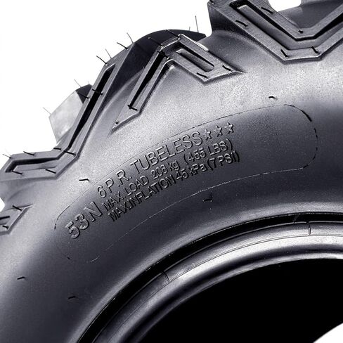 مجموعة Towallmark من 2 | إطارات 25x8-12 ATV/UTV 6PR لايحتاج، إطارات 20 مم لجميع التضاريس لركوب الطين والرمال والممرات، إطارات بديلة للمركبات الرباعية، جنبًا إلى جنب، والمركبات على الطرق الوعرة in Kuwait