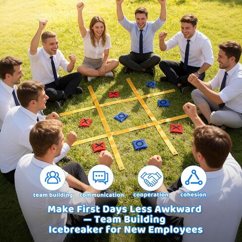 Giant Tic Tac Toe Outdoor Games for Kids Adults Family 4ft x 4ft Portable Bean Bag Toss Yard Lawn Backyard Camping Carnival Field Day Game with Ground Stakes Bean Bags Table Top Scoreboard in Saudi Arabia