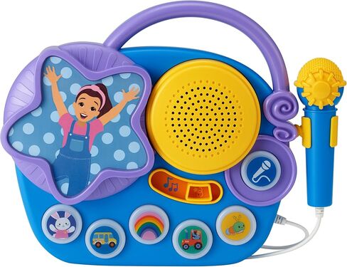 ميكروفون eKids Barney Karaoke مع Boombox لمحبي ألعاب Barney، آلة كاريوكي للأطفال مع موسيقى مدمجة in Kuwait