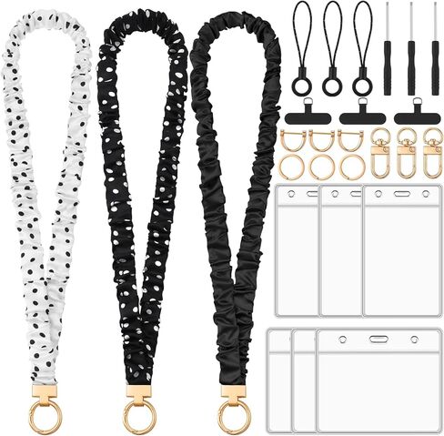 Scrunchies Lanyards for Id Badges, Stretchy Lanyard for Women Teacher Nurse in Saudi Arabia