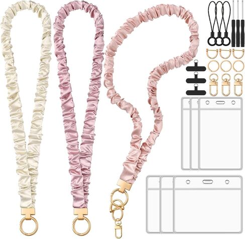 Scrunchies Lanyards for Id Badges, Stretchy Lanyard for Women Teacher Nurse in Saudi Arabia