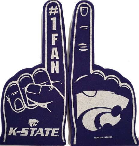 Rico NCAA Kansas State Wildcats Foam Finger, New in Saudi Arabia