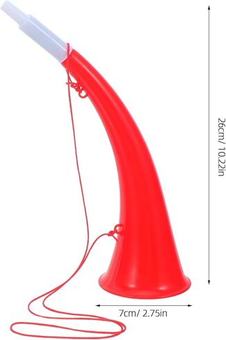Garneck 4pcs Stadium Air Horns for Sports Games, Loud Plastic Noisemakers with Lanyard – Cheering Noise Maker Horns for Football, Soccer, Sporting Events, Parties in Saudi Arabia