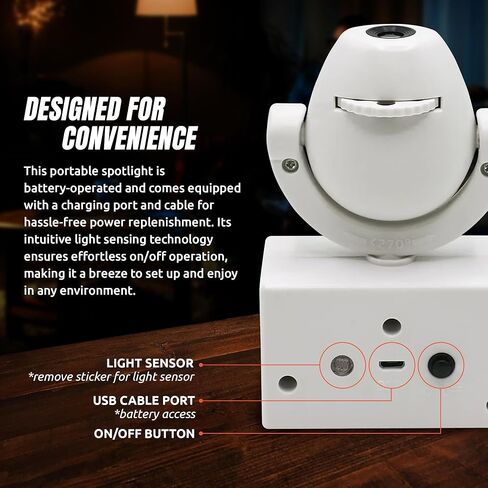 Sporticulture NFL American Football New York Giants - Adjustable Led Mini Spotlight Projector with 6 Team Logo Designs - Portable & Rechargeable Spotlight - Battery-Operated - 4.375" x 3.125" in Saudi Arabia