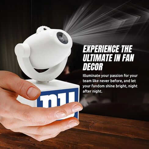 Sporticulture NFL American Football New York Giants - Adjustable Led Mini Spotlight Projector with 6 Team Logo Designs - Portable & Rechargeable Spotlight - Battery-Operated - 4.375" x 3.125" in Saudi Arabia