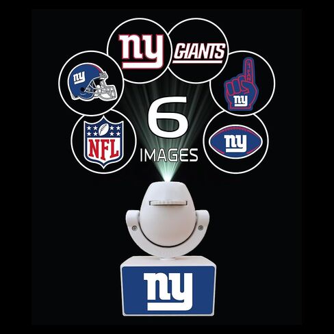 Sporticulture NFL American Football New York Giants - Adjustable Led Mini Spotlight Projector with 6 Team Logo Designs - Portable & Rechargeable Spotlight - Battery-Operated - 4.375" x 3.125" in Saudi Arabia