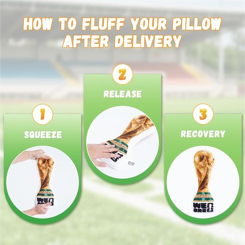 وسادة قطيفة من MESUCA FIFA 2026 World Cup Golden Trophy، مقاس 14.5 بوصة، مرخصة رسميًا، إصدار محدود، وسادة قطيفة ناعمة لمحبي كرة القدم، تذكارات كأس العالم، لديكور المنزل وغرفة النوم in Kuwait