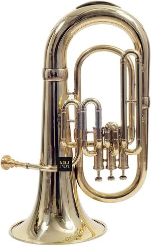 Brass Bb Flat Musical Instrument Euphonium 3 Valve With Free Hard Case Mouthpiece (Brass) in Kuwait