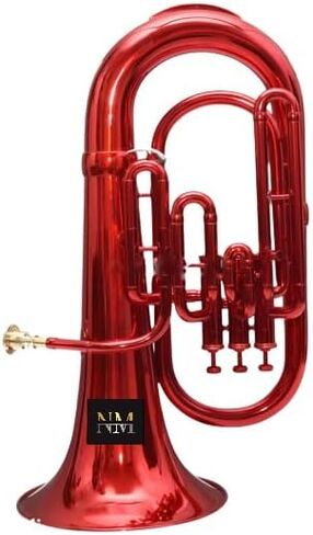 Brass Bb Flat Musical Instrument Euphonium 3 Valve With Free Hard Case Mouthpiece (Brass) in Kuwait