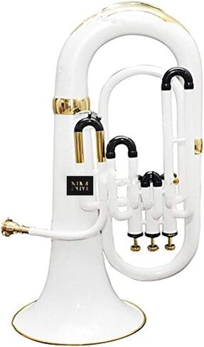 Brass Bb Flat Musical Instrument Euphonium 3 Valve With Free Hard Case Mouthpiece (Brass) in Kuwait
