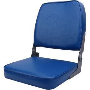 Folding Boat Seat, Aluminum Alloy Hinges High Strength Plastic Frame Seat, Marine Grade Foam Padding with Tie Down Straps, Ideal for Canoe, Pontoon Boat & Fishing in Kuwait