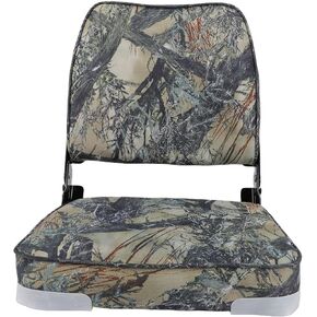 Generic Comfortable Foam Padded Low Back Folding Boat Seat, Marine Seat with Aluminum Alloy Hinge, Foldable Boat Chair for Canoe & Pontoon in Kuwait