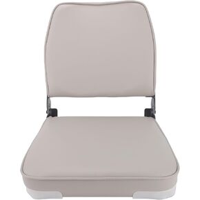 Folding Boat Seat, Low Back Padded Boat Chair, Marine Grade Ethenyl Seat with 250lbs Load Capacity & Aluminum Alloy Hinge, Ideal for Canoe, Pontoon & Fishing in Kuwait