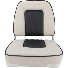 Folding Boat Seat, Thickened Marine Grade Foam Padding Boat Seat, Lightweight Aluminum Alloy Frame with Compact Foldable Design, Ideal for Pontoon, Canoe, Fishing & Bass in Kuwait