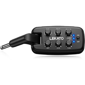LEKATO PA-2 Guitar Headphone Amp for Electric Guitar, Bass Guitar Headphone Amplifier for Portable Practice, 9 Amp Models, 3 Mod Effects, 3 Space Effects, with Bluetooth Receiver, USB OTG Recording in Kuwait