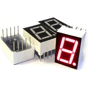 شاشة LED ذات 7 قطاعات (4 قطع) - أنبوب عرض رقمي الأنود المشترك - 0.5 بوصة × 0.75 بوصة (1/2 بوصة × 0.75 بوصة) - رقم واحد أحمر/رقم/حرف 10 سنون من خلال الفتحة غالبًا ما يستخدم كمؤشر إخراج Arduino in Kuwait