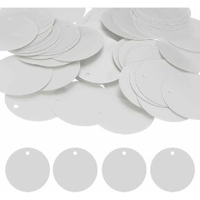 200Pcs Round Plastic Tags (5cm/1.9", Blue) - Blank Merchandise Clothing Labels Waterproof & Durable Identification Price Tags for Supermarkets Warehouse Office in Kuwait
