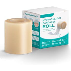 Hydrocolloid Roll for Skin Care, Waterproof Self-Adhesive Bandage Tape, Ultra Absorbent Flexible Cut-to-Size Wound Dressing 2in × 6.56ft in Saudi Arabia