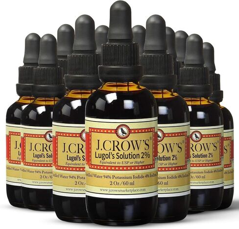 J.CROW'S® Lugol's Solution of Iodine 2% 2 أوقية ثلاث عبوات (3 زجاجات) in Kuwait