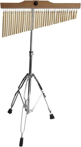 36 Bar Chimes with Adjustable Stand Gold White Aluminum Wind Percussion Instrument for Music Practice Performance in Saudi Arabia