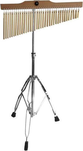 36 Bar Chimes with Adjustable Stand Gold White Aluminum Wind Percussion Instrument for Music Practice Performance in Saudi Arabia