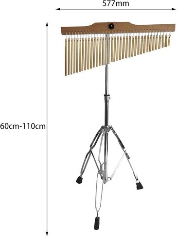 36 Bar Chimes with Adjustable Stand Gold White Aluminum Wind Percussion Instrument for Music Practice Performance in Saudi Arabia