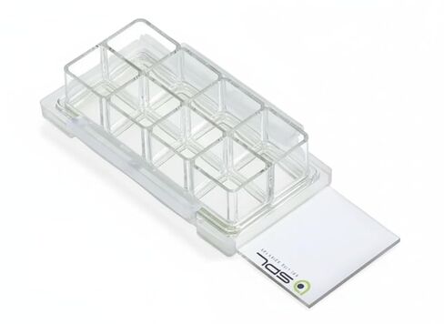 SPL Cell Culture Chamber Slide, Clear, 8 Wells, PS Frame, F lux Slide, PP Holder, 0.2~0.6 ml, TC Treated Sterile, Case of 12 // 2 Pack of 6 in Saudi Arabia