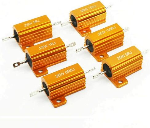 5Pcs 10W Power Aluminium Clad Wirewound Resistor 22 Ohm Aluminum Case Wirewound Chassis Mounted in Saudi Arabia