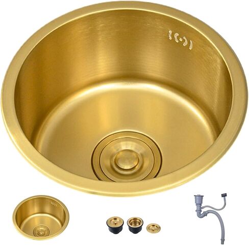 Stylish Gold Stainless Steel Bar | Compact Soundproof Prep for Small Spaces,32cm in Saudi Arabia
