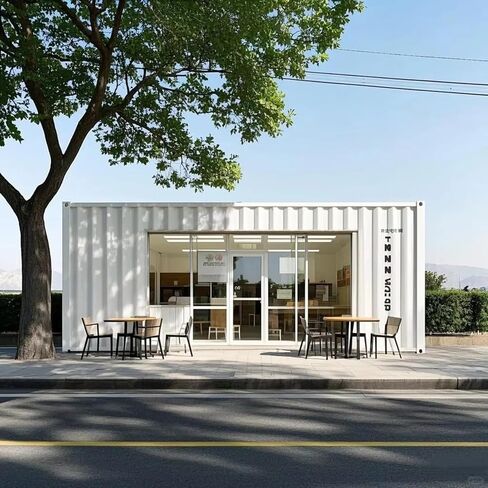 Luxury Prefab Container Coffee Shop Customizable Commercial Mobile Cafe Modular Coffee Booth Shipping Container Bar Industrial Outdoor Kiosk Portable Concession Stand Drive Thru Restaurant Building in Saudi Arabia