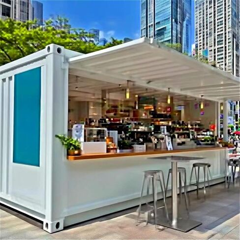 20ft 40ft Shipping Container Shop Modular Coffee House Fully Customizable Outdoor Mobile Prefab Cafe Kiosk Bar for Commercial Business Pop Up Festival Mall Retail Use in Saudi Arabia