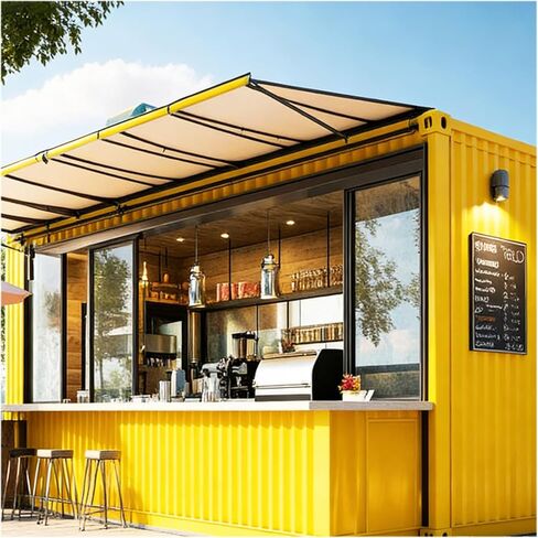 20ft 40ft Shipping Container Shop Modular Coffee House Fully Customizable Outdoor Mobile Prefab Cafe Kiosk Bar for Commercial Business Pop Up Festival Mall Retail Use in Saudi Arabia