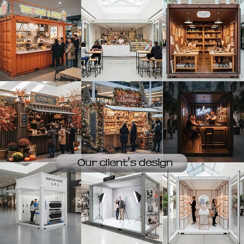 20ft 40ft Shipping Container Shop Modular Coffee House Fully Customizable Outdoor Mobile Prefab Cafe Kiosk Bar for Commercial Business Pop Up Festival Mall Retail Use in Saudi Arabia