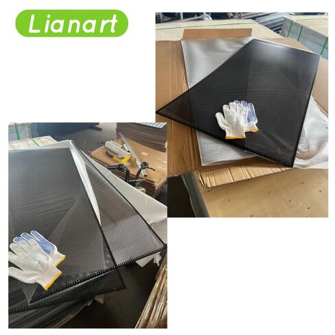 Lianart 23.6 بوصة * 47.2 بوصة صفائح معدنية مثقوبة سوداء قطعتين 1/6 بوصة (4 مم) لوحات صفائح ذات فتحات مستديرة وشاشة زخرفية للوحات ديكور الحائط، واقي باب الشاشة، وواقي شبكة للمركبات الترفيهية، العربة in Saudi Arabia