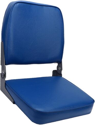 Folding Boat Seat, Aluminum Alloy Hinges High Strength Plastic Frame Seat, Marine Grade Foam Padding with Tie Down Straps, Ideal for Canoe, Pontoon Boat & Fishing in Kuwait