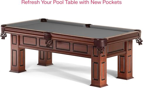 Joy's Billiard Pool Table Pockets, Leather Pool Table Pockets, Billiard Pockets, Made of Real Leather, Mosaic Pattern Shield, Mahogany Color, Set of 6 in Saudi Arabia