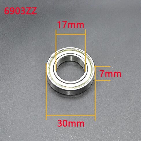 10pcs Bearing 6900ZZ 6901 6902 6903 6904 6905 6906 2RS RS Deep Groove Ball Bearing Double Seal Thin Section Ball Bearings(6903ZZ 17x30x7mm) in Kuwait