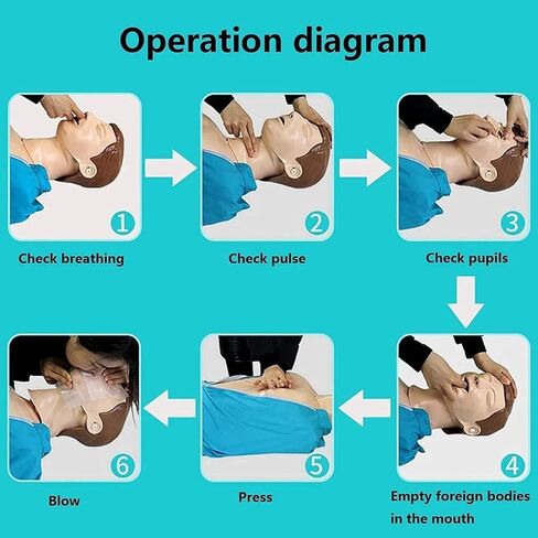 Adult Full Body CPR Training Manikin, Chest Compressions Training Model, First Aid Resuscitation Dummy, for Patient Education and Teaching - PVC Patient Care Manikin in Saudi Arabia