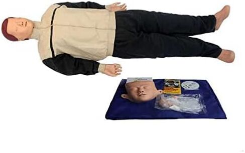 54inches Adult Full Body CPR Training Manikin, Cardiopulmonary Resuscitation Simulator First Aid Training Medical Model, for Patient Education and Teaching, Medium Skin Tone in Saudi Arabia