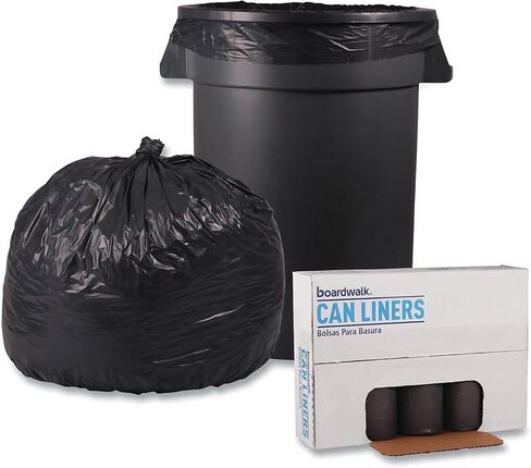 Boardwalk 3339SEH Low-Density Can Liners, 33gal, 1.1mil, 33 x 39, Gray, 25 Bags/Roll, 4 Rolls/CT in Saudi Arabia