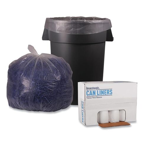 Boardwalk BWK535 Super Extra-Heavy Repro Can Liner, 40" x 46", 1.4 Mil, 45gal, Clear, 10 Bags per Roll (Case of 10 Rolls) in Saudi Arabia