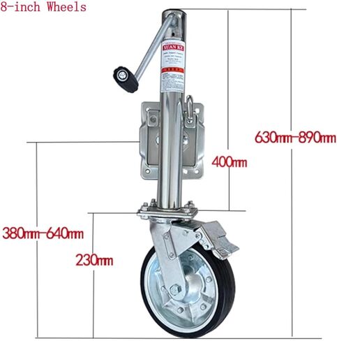Heavy Duty Marine Swivel Trailer Jack - Trailer Jack Wheel, 15/20Cm Folding Support Wheel, 1200/1500 Lbs Heavy Duty Trailer Jockey Wheel, Seamless Steel Tube Un,8-inch Wheel in Saudi Arabia