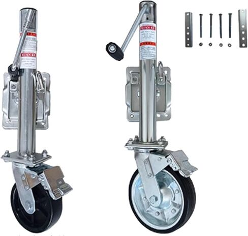 Heavy Duty Marine Swivel Trailer Jack - Trailer Jack Wheel, 15/20Cm Folding Support Wheel, 1200/1500 Lbs Heavy Duty Trailer Jockey Wheel, Seamless Steel Tube Un,8-inch Wheel in Saudi Arabia
