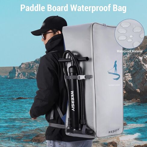 105L Paddle Board Backpack - Waterproof Oxford SUP Bag Boards, Large Travel Backpack with Padded Compartment & Accessories Storage, Durable for Surfing, Beach, Water Sports in Saudi Arabia