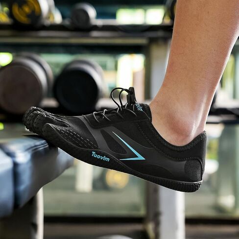 Barefoot Five Finger Sneakers for Women & Men, Flyknit Water Shoes for Trail Running, Hiking, Rock Climbing, Yoga, Fitness Training - Gym & Beach Footwear with Rubber Sole in Saudi Arabia