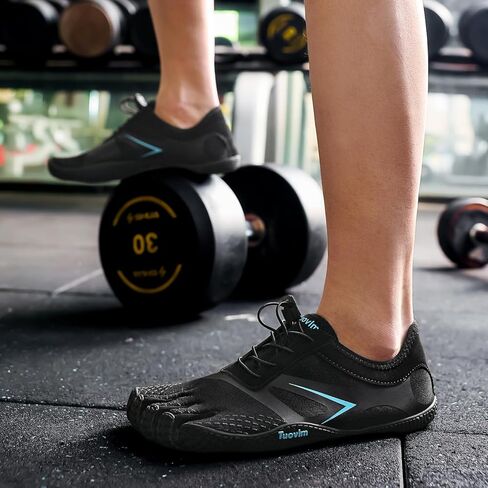 Barefoot Five Finger Sneakers for Women & Men, Flyknit Water Shoes for Trail Running, Hiking, Rock Climbing, Yoga, Fitness Training - Gym & Beach Footwear with Rubber Sole in Saudi Arabia