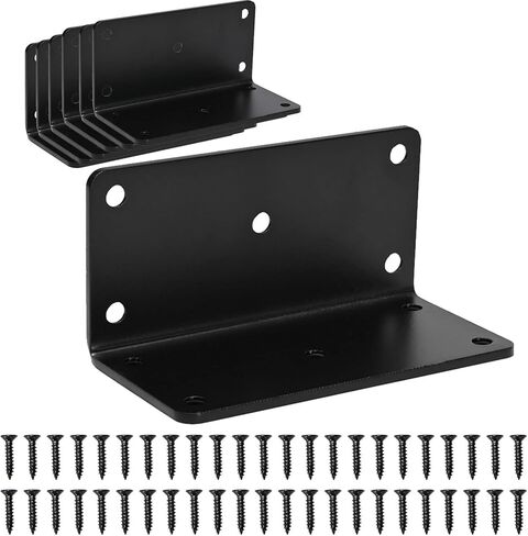 L Right Angle MLK 4" x 2" Iron Metal Joint 6 PCS Max Load 132LB Corner Br... in Saudi Arabia